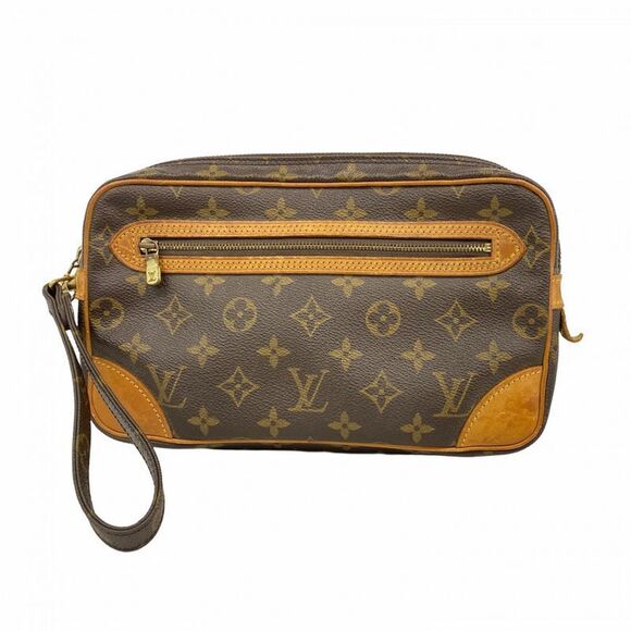 Louis Vuitton Clutch Bag Monogram Marly Dragonne GM M51825...